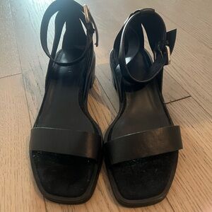 Whistles Campbell Leather Block Heel Sandals Size EUR 39 / US 8.5